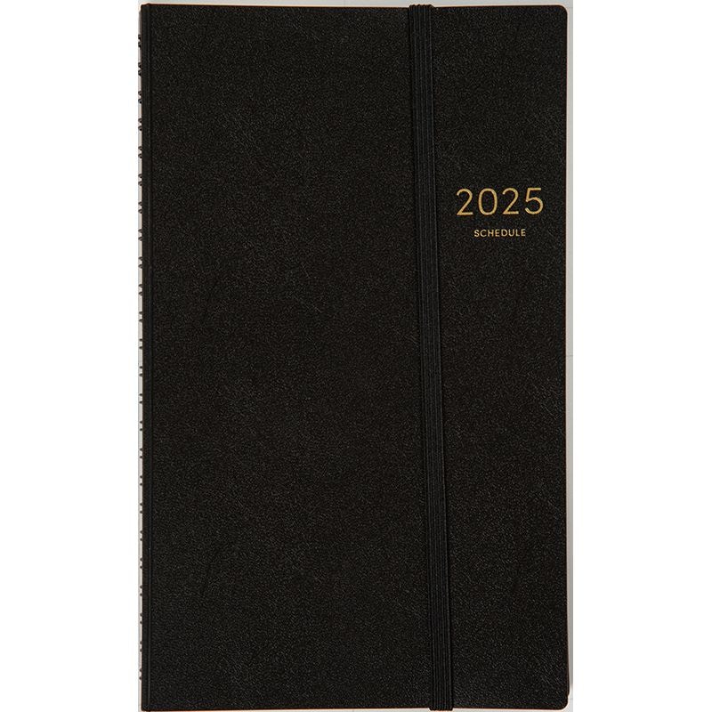 （まとめ買い）高橋書店 2025年 手帳 No.91 リングダイアリー スリム A5変型判 週間レフト式＆月間横罫式 黒 [x3]