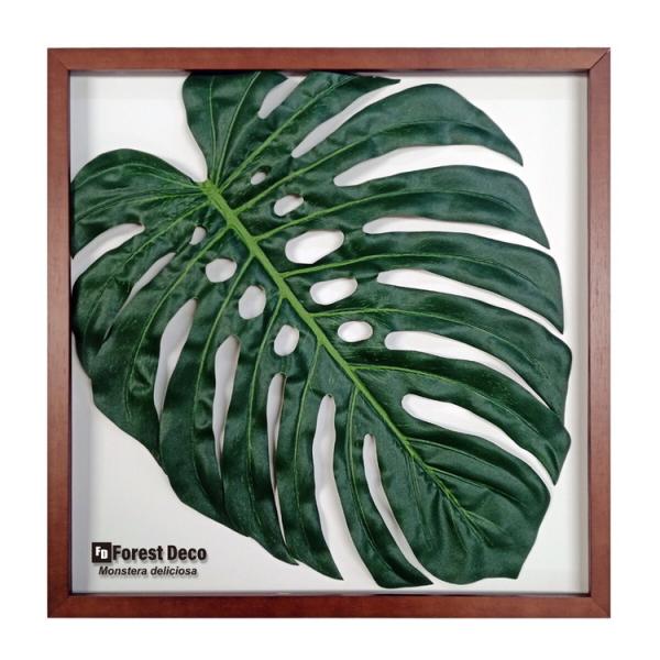 アートフレーム リーフパネル グリーン おしゃれ ウォールデコレーション ナチュラル 壁掛け 飾り 観葉植物 モンステラ1 520x520mm 17,424円