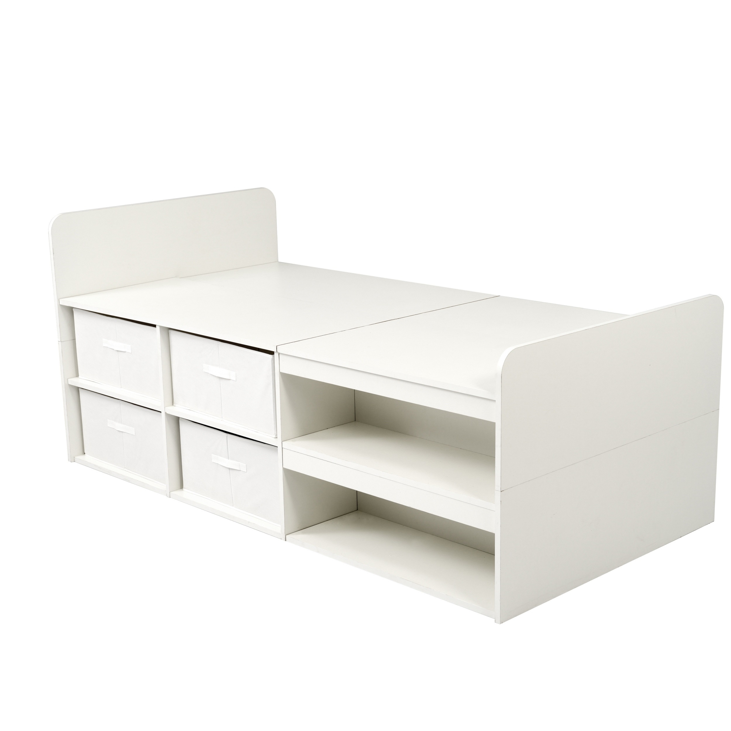 【即日発送】S ベッドフレーム シングル シングルベッド 高いベッド シングル 収納付き 収納ボックス付き ハイベッド ベッドフレーム シングルベッド 木製 収納 頑丈 シンプル ヘッドボード シンプ