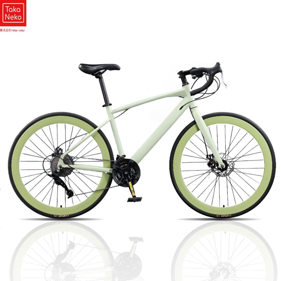 自転車 ロードバイク 700c 700×28c 24段変速MTB 高炭素鋼フレーム 前後ディスクブレーキ器 ドロップハンドル 初心者向け 入門級 通勤 通学 快適走る グラベルロ
