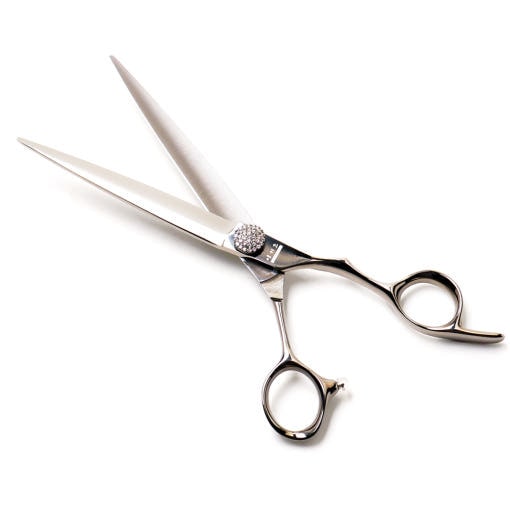 [韓国公式/正規品] アキズ AKITZ JB-75T 7.5インチ 長ハサミ やわらかい 切削感 ブラック ティータンコーティング カットハサミ ミンガウィ 愛犬ハサミ + 贈呈 2錠 ケース