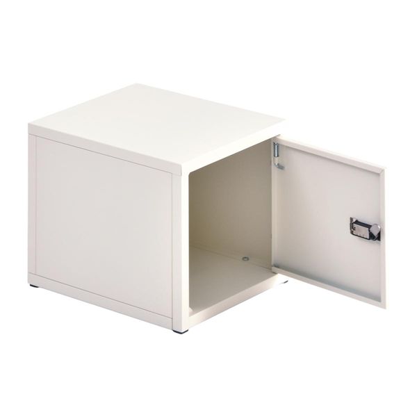 ロック付き収納 レクタンボックスS[ベージュ]組立品
