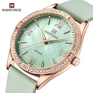 Naviforce-エレガントな女性用時計,防水クォート腕時計,ロマンチックなギフト,ガールフレンドへのギフト