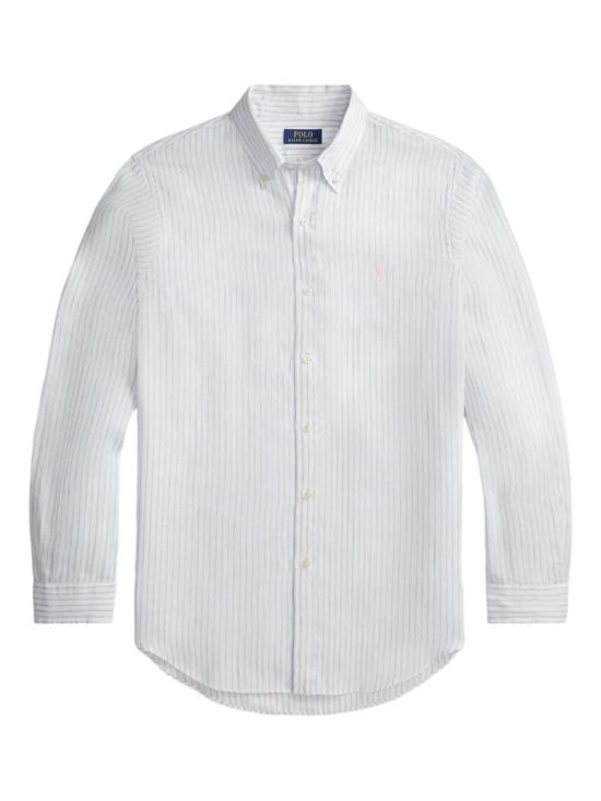 POLO RALPH LAUREN Men Long Tops 710 B15 594 004 WHITE BLUE