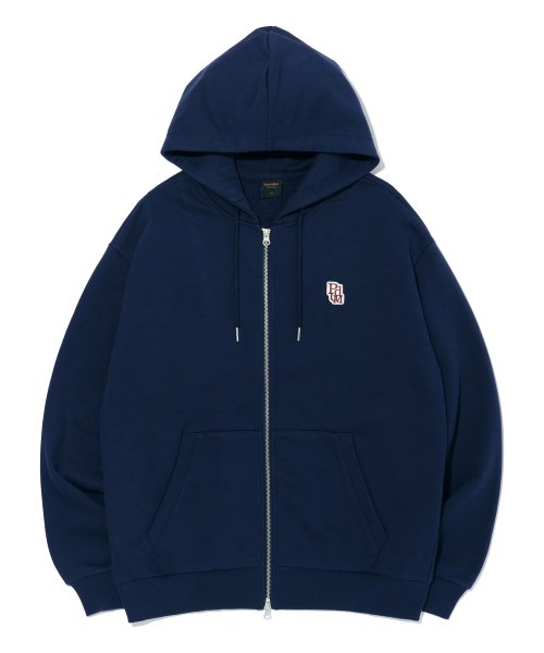【タイムセール！】 [韓国直送] オリジナルのロゴフードZipup Navy（LM8TU745-066） パーカー