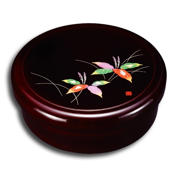 紀州塗り　10.5寸　茶櫃　溜　二人静 5,174円