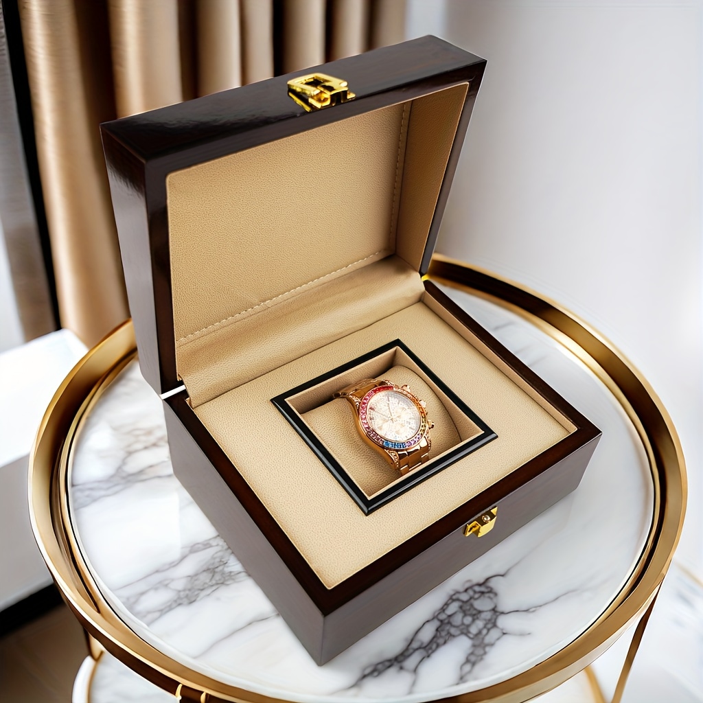 腕時計 収納ケース 1本収納 1スロット 時計ボックス ラグジュアリー ヴィンテージ 木製 ウォッチボックス 収納ボックス おしゃれ インテリア プレゼント ギフト