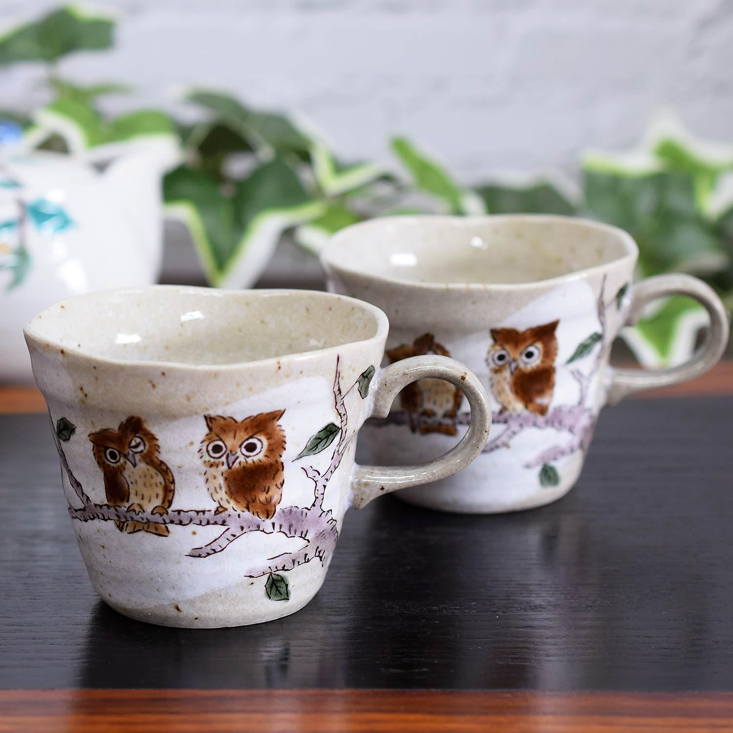 和座の蔵 おしゃれ コーヒーマグ 九谷焼 マグカップ ペア セット ふくろう 陶器 高級 ブランド 食器 日本製 結婚祝い 還暦祝い 古希祝い 喜寿祝い 母の日 父の日 敬老の日 プレゼント ギフト