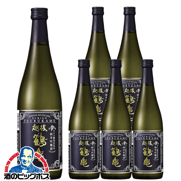 日本酒 純米吟醸 越後鶴亀 ワイン酵母仕込み 純米吟醸 720ml×1ケース/6本(006)『FSH』【本州のみ　送料無料】