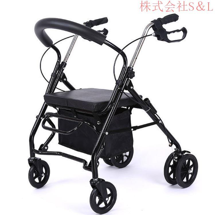 新型 改良版 シルバーカー キャリーカート ショッピング カート 介護用品 高齢者 便利グッズ お年寄り老人用 手押し車 老人車 介護 コンパクト 座