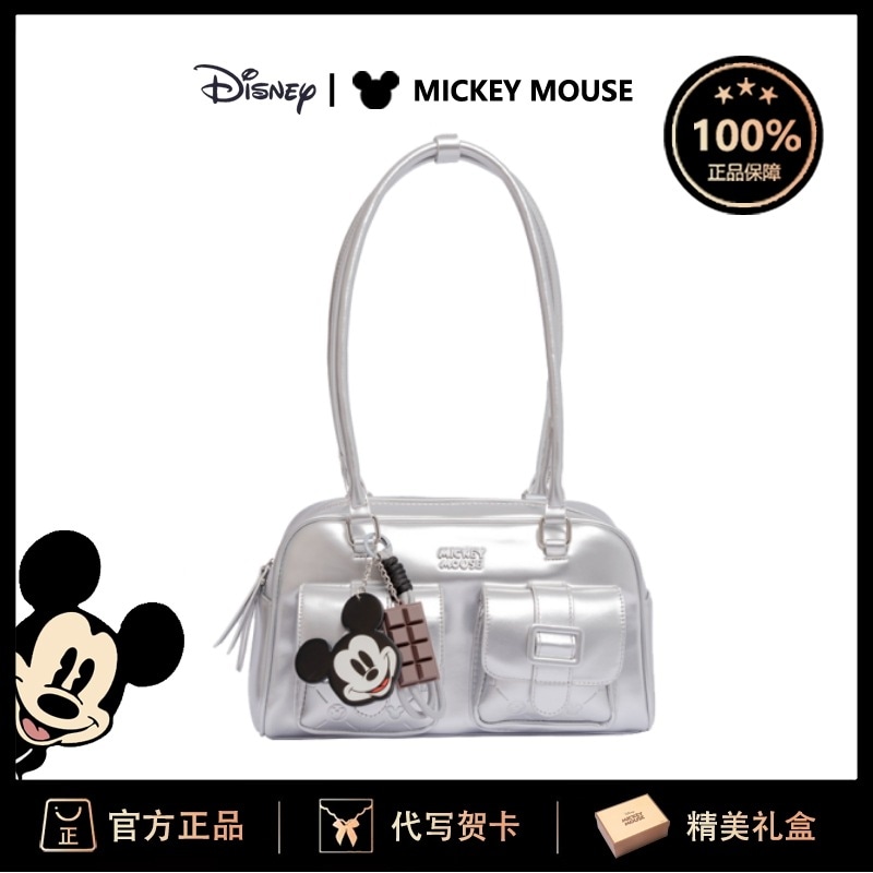 女性バッグ高颜値ファッション大容量バッグ手提げ通勤小众可爱いミッキーストラップショルダーバッグ