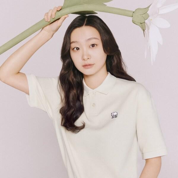 N232UPL910 ベアーワッペンピケ半袖Tシャツ L BEIGE