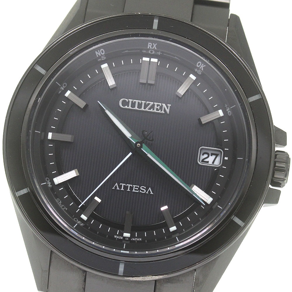 シチズン CITIZEN CB3035-72E アテッサ ACT Line デイト ソーラー電波 メンズ 箱・保証書付き_864120【中古】 47,400円