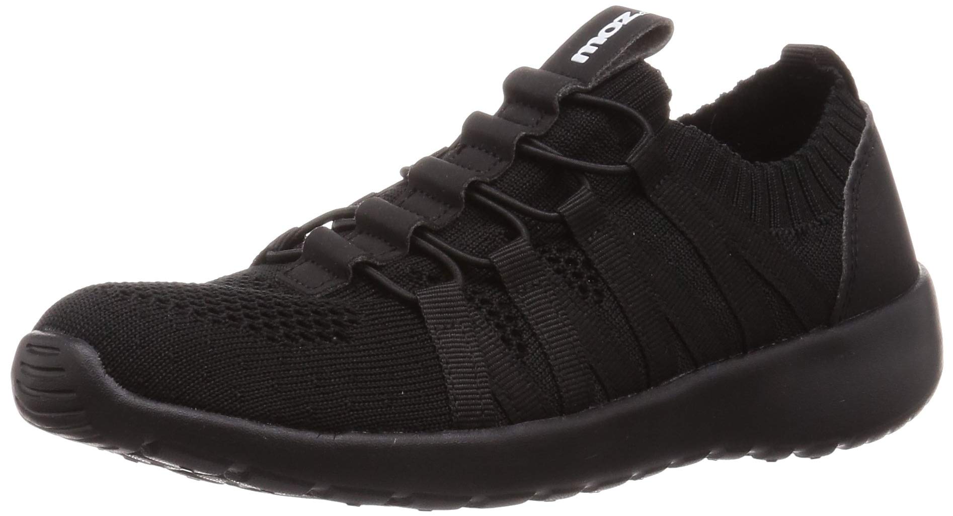 [モズ] ゴムひもスリッポン MZ61801 レディース BLK/BLK 23 cm