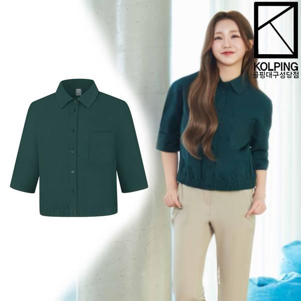 女性春夏カオリフィット袖ブラウス型シャツKWH5821Wハディド