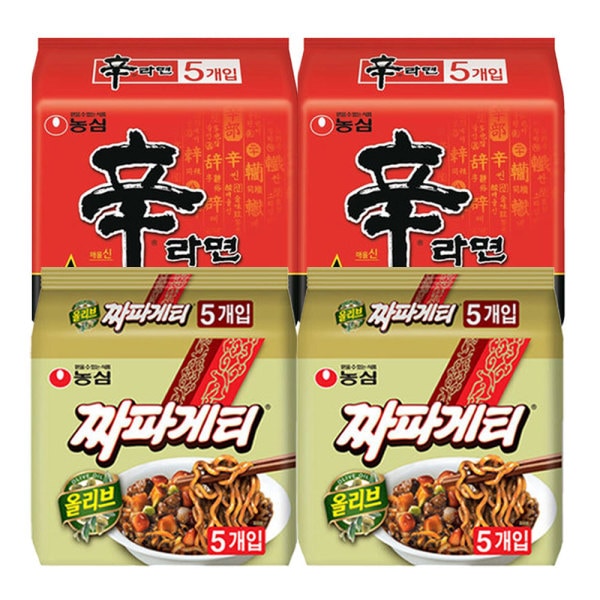 農心 辛ラーメン 10個+チャパゲティ 10個 (計 20袋)