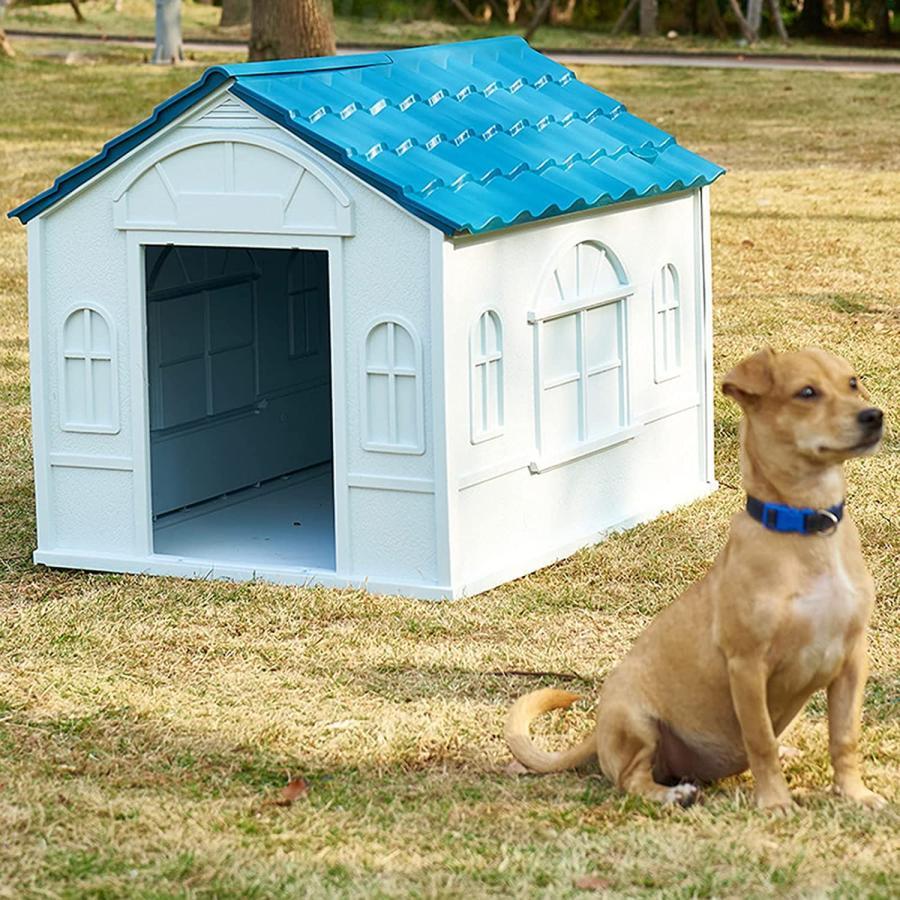 犬小屋 diy プラスチック犬 ケージ ペットケージ，通気性 防水素材 さびない 組立簡単犬ケージ，ペットハウス 鉄扉付き小中大型犬 ケージ Size : 65*63*75.7