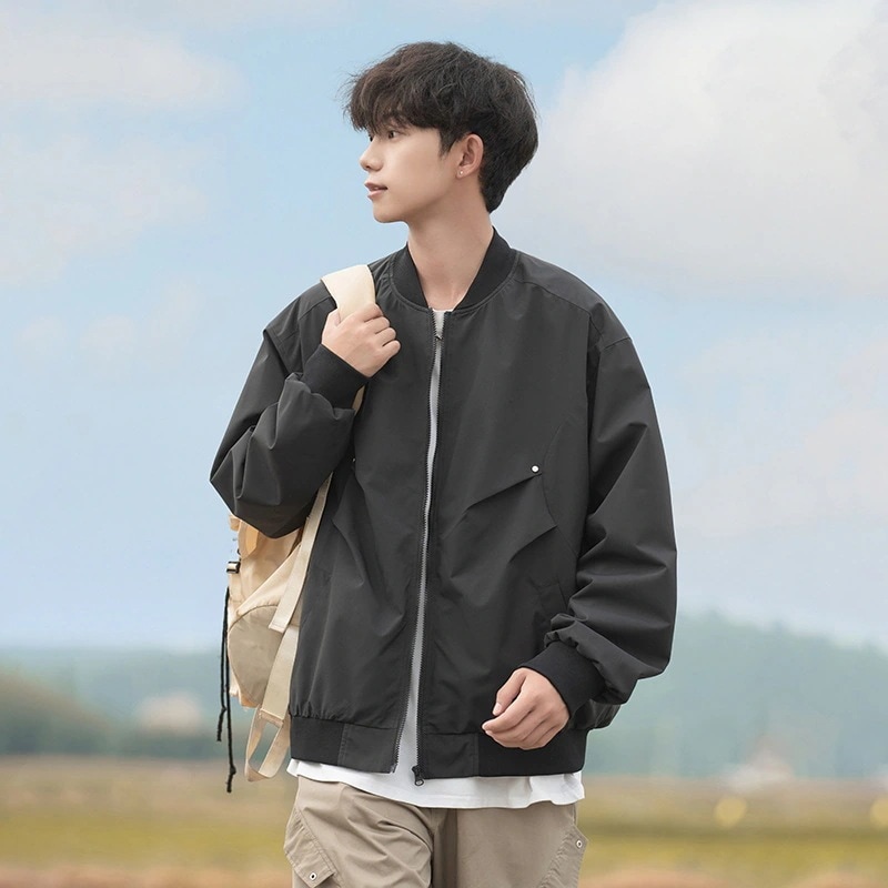 ベースボールジャージ/野球服 ジャケット男性秋新型防水アメリカ工装パイロットコート女性