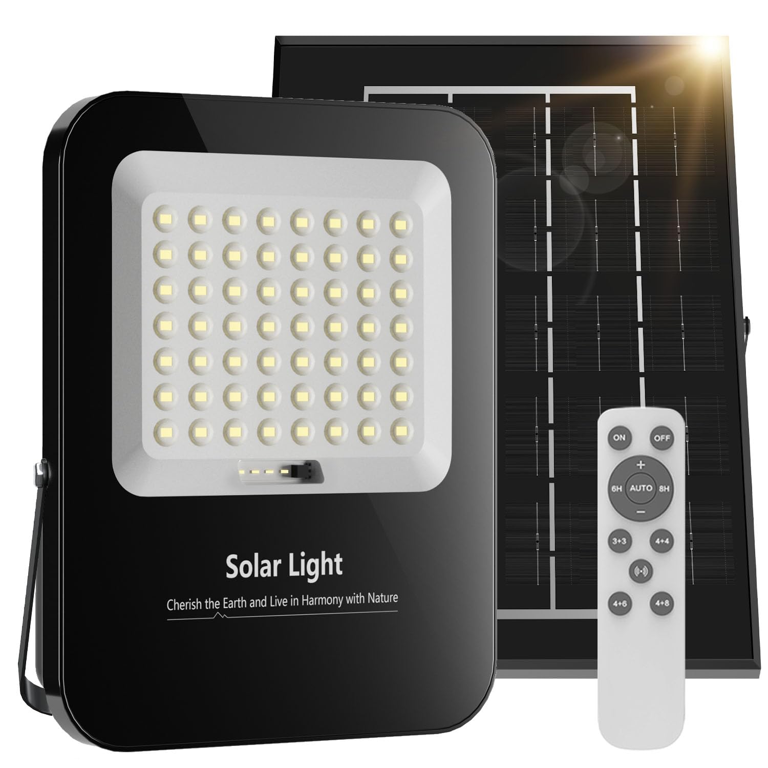 分離型 LEDソーラー投光器 超爆光 12000lm ソーラーライト 屋外 大きな太陽光パネル 12000mAh大容量電池 センサーライト 8つ知能モード【実用点灯18H~48H・ 75216