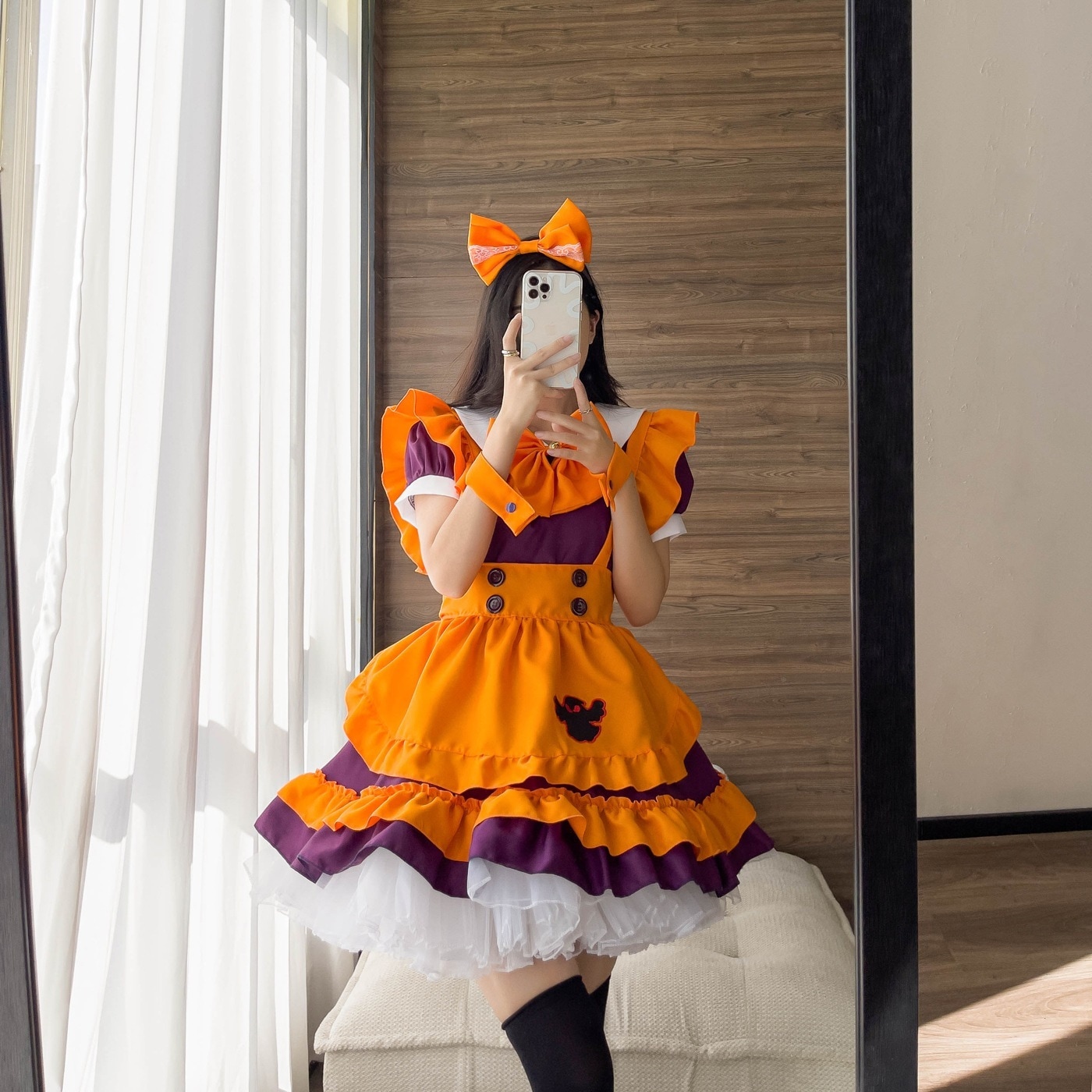 ハロウィーンロリータドレスレストラン仕事衣装にゃんこくアニメメイドメイド衣装コスプレ服