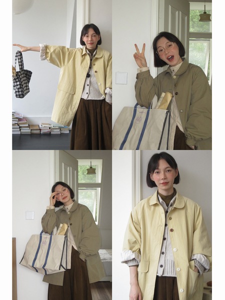 odmaker シルエット ソリッドカラー カジュアル レトロ ウインドブレーカー