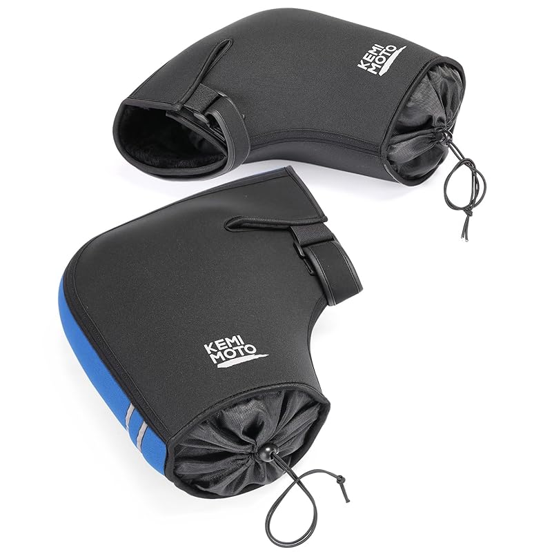 KEMIMOTO バイク ハンドルカバー スクーター 防風 防水 pcx 125cc xmax ミニバイク オートバイ 原付バイク 洗える 秋冬 防寒対策 バイク防寒具 ハンドルウォーマー フリーサイ