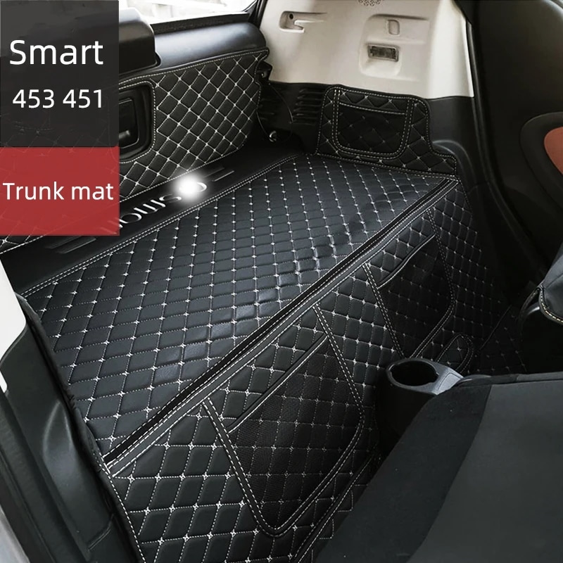 車のボンネット用の革製トランクマット,インテリアデザイン,451および453用の2つのカーアクセサリー