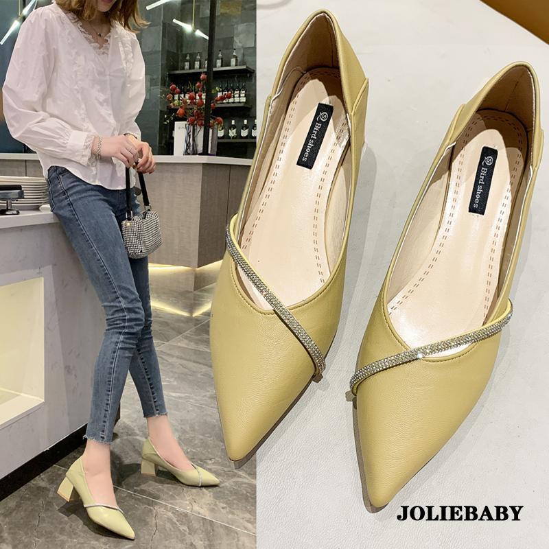 人气 新作パンプス レディースシューズ 4色 ハイヒール ポインテッドトゥ カジュアル 太めヒール 結婚式 二次会 お呼ばれ 靴 歩きやすい 46aa377