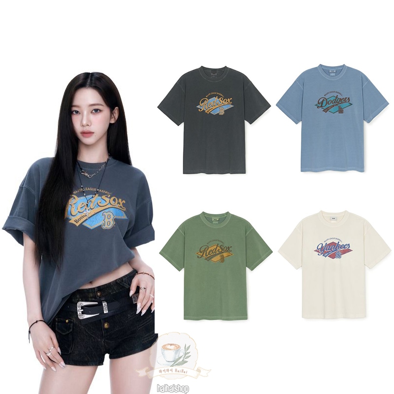 aespa ソウル　ポップアップ　カリナ　Tシャツ Qoo10] エムエルビー [AESPA カリナ着用］Varsity : レディース服