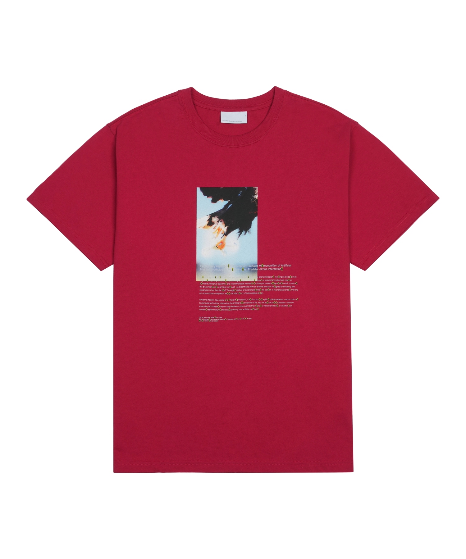 【SANSANGEAR】 26SS OVER TECH T-SHIRT : RED