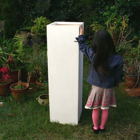 プランター おしゃれ 大型 角柱タワープランターXLΦ 35cmH120cm 穴あり プランター 観葉植物向け