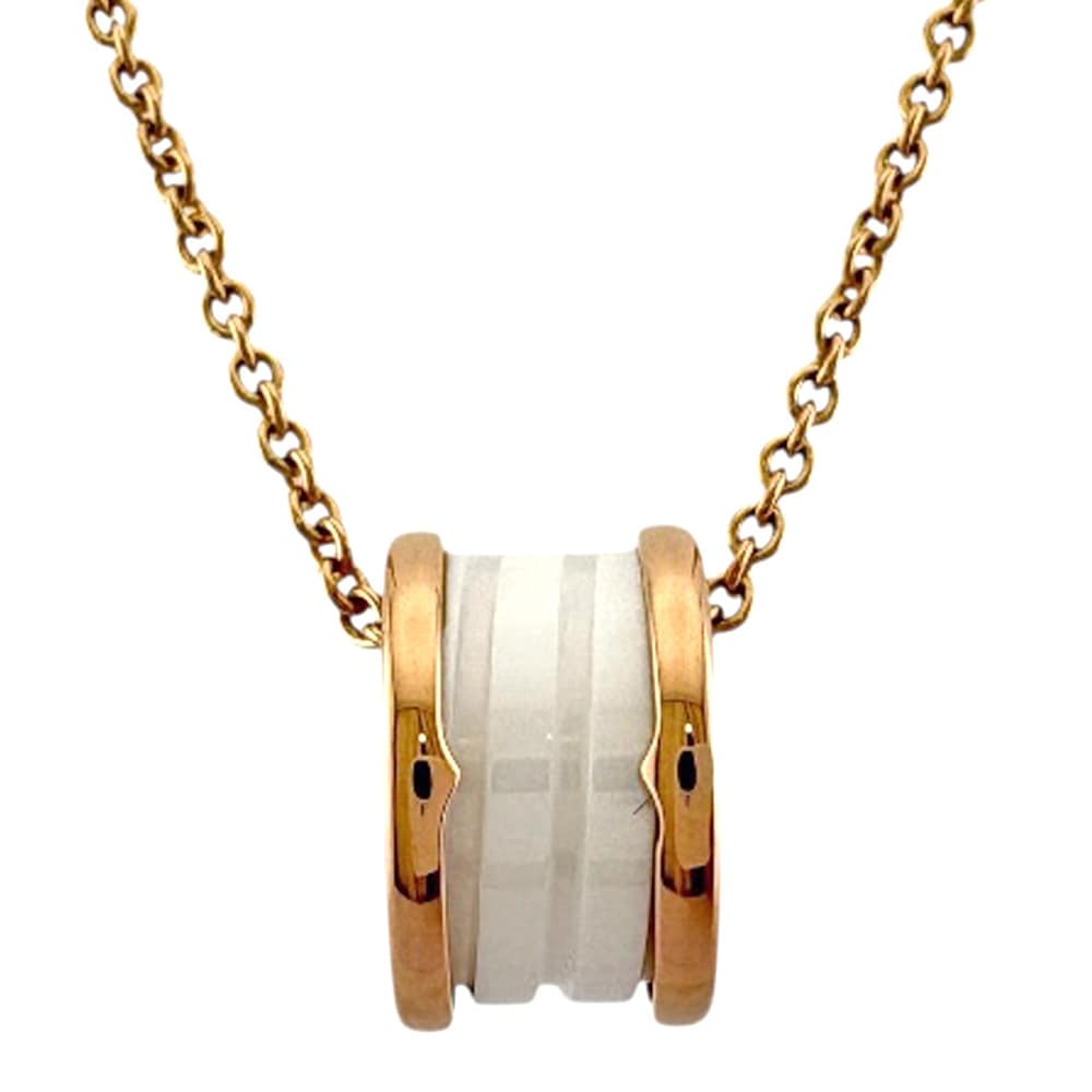 ブルガリ B-ZERO.1 ビーゼロワン ネックレス 18金 K18ピンクゴールド BVLGARI 中古 美品