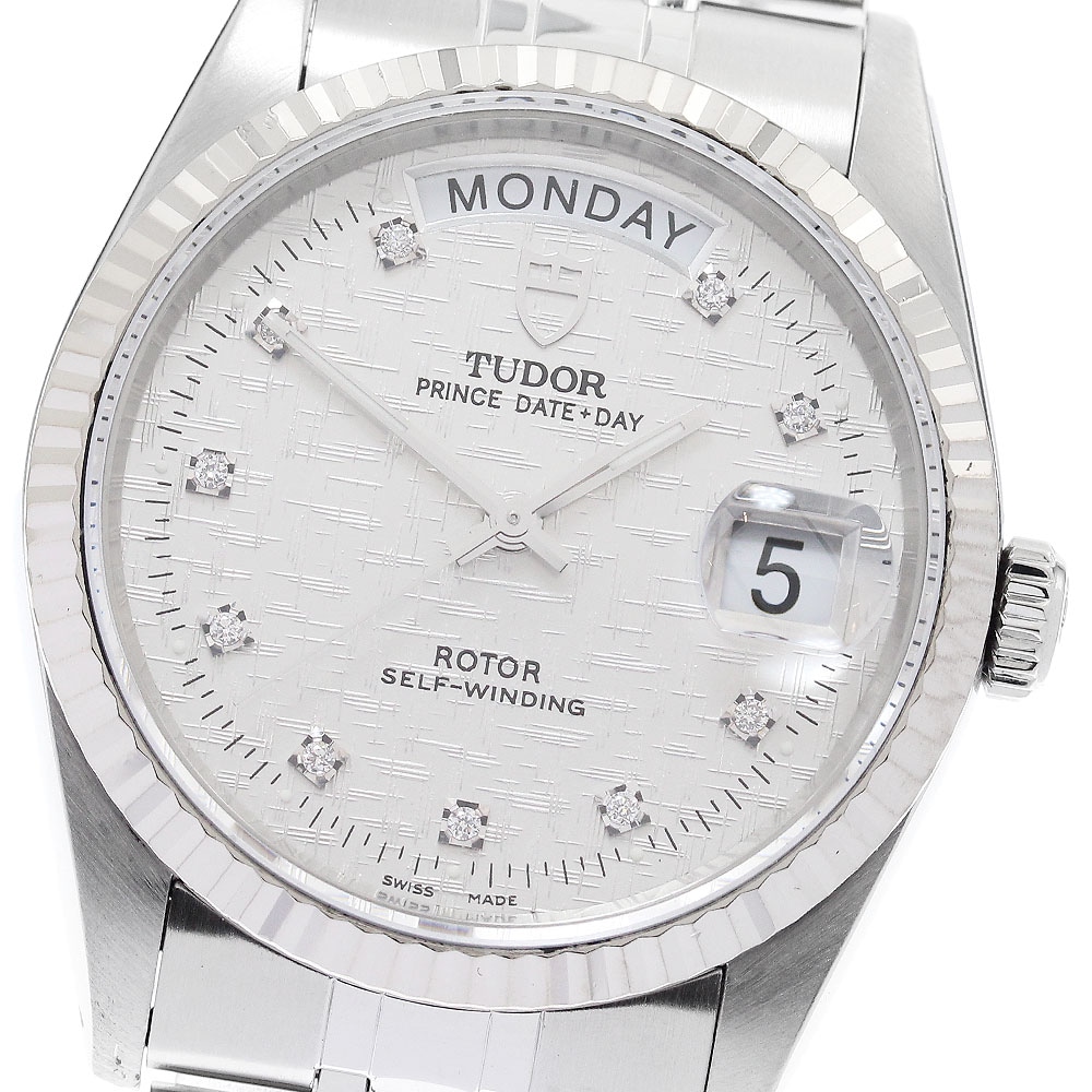チュードル TUDOR 76214 プリンス デイトデイ 10Pダイヤ WGベゼル 自動巻き メンズ _895519【中古】