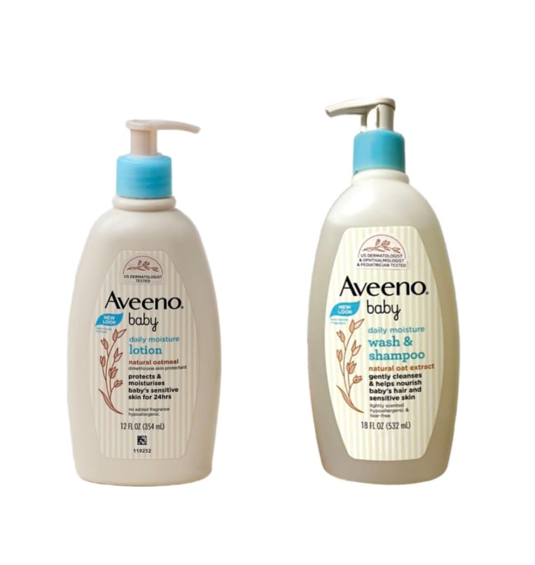 [1+1] ベビー デイリー モイスチャー ローション 354mL+デイリー モイスチャー ウォッシュ354ml 無香料 低刺激 保湿ケア ベビーローション 敏感肌用 乾燥肌 ボディミルク 正規品