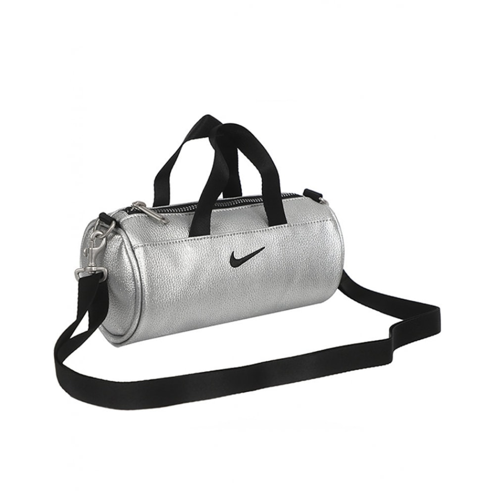 ナイキクラッシュミニバレルバッグメタリックシルバー