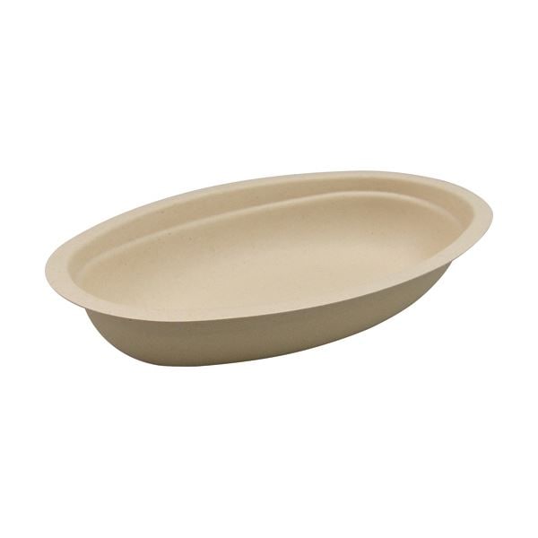 （まとめ）パックスタイル BB竹バガス カレー 250160高さ35mm 1パック（50枚） 5セット