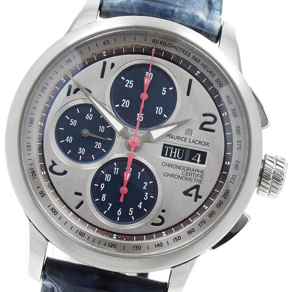 モーリスラクロア MAURICE LACROIX MP6018-SS001-12E マスターピース マスタークロノグラフ 限定120本 デイデイト 自動巻き メンズ _956294【中古】