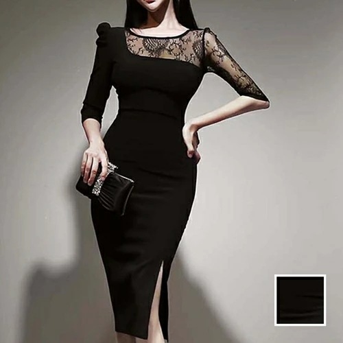 パーティードレス 結婚式 ワンピース ミディアム ひざ丈 オケージョン ドレス 韓国 ファッション レディース 春 秋 冬 ブライダル お呼ばれ コーデ 成人式 二次会 同窓会 20代 30代