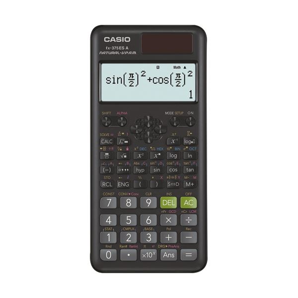 (まとめ)カシオ 関数電卓 10桁 ハードケース付FX-375ESA-N 1台(×2セット)