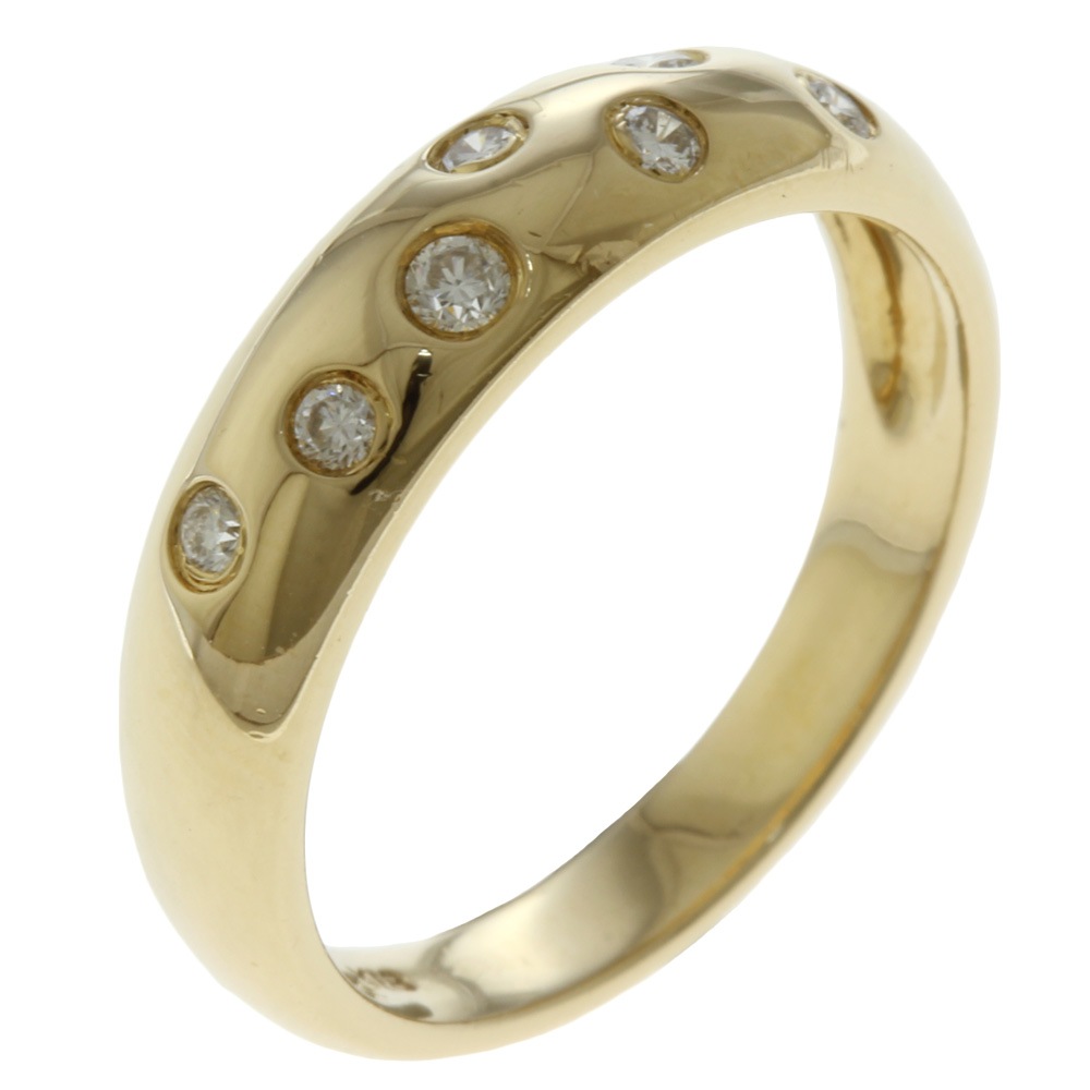 スタージュエリー リング 指輪 11号 18金 K18イエローゴールド ダイヤモンド STAR JEWELRY 中古 美品