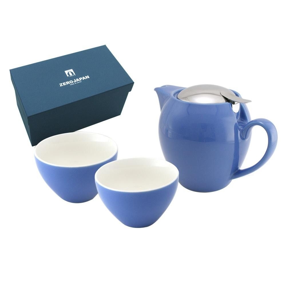 ZERO JAPAN ユニバーサルティーポット4人用+ティーカップワイドx2 ZG-003 BB/ブルーベリー