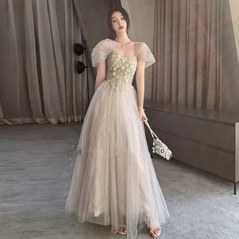 ウェディングドレスミモレ丈ドレスブライドメイドドレスプリンセス花嫁ドレスワンピース飲み会結婚式披露宴演奏会用パーティーキレイめお呼ばれ