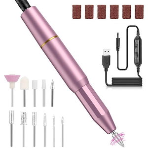 70 アイテム ネイルケアセット 電動 11in1 ピンク 初心者プロ用 多機能 甘皮処理 角質除去 無段階スピード調整