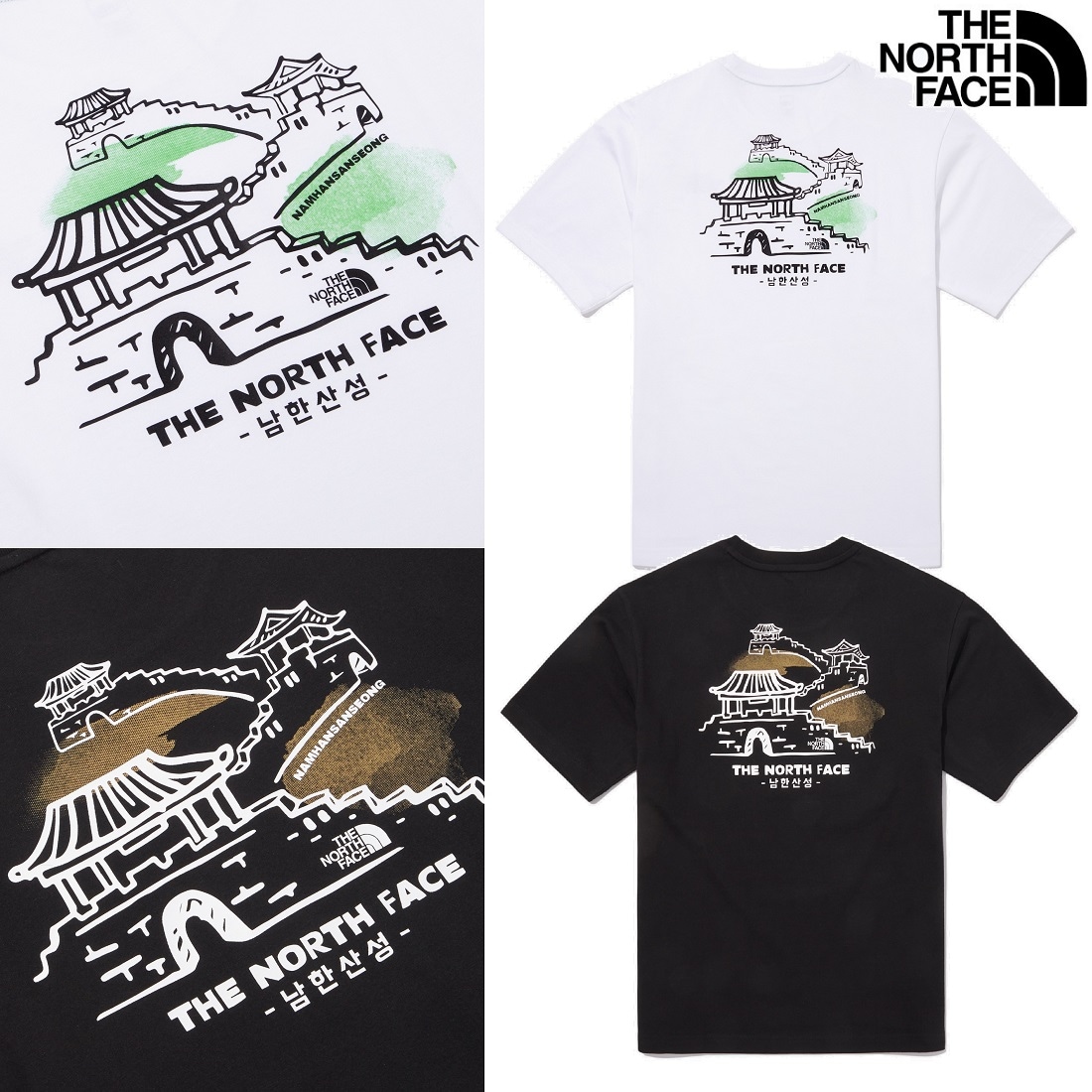 NAMHANSANSEONG EDITION S/S R/TEE 2色 Tシャツ 新商品 韓国ファッション 韓国人気 男女共用 日常服 ストリートファッション 夏ファッション 学生ファッション