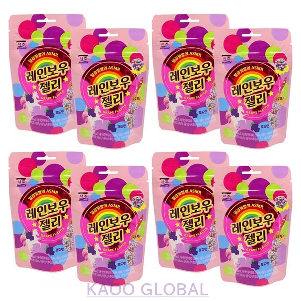 Qoo10] SEOJU レインボーゼリー 46g x 8袋 ブド
