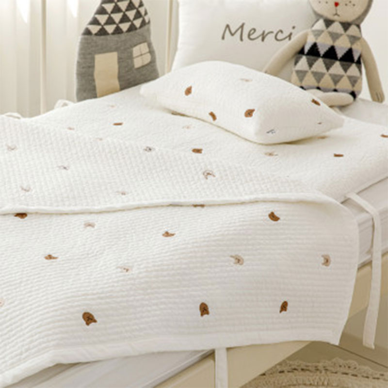 [Claver Kids] クマとウサギのキルティング布団SET