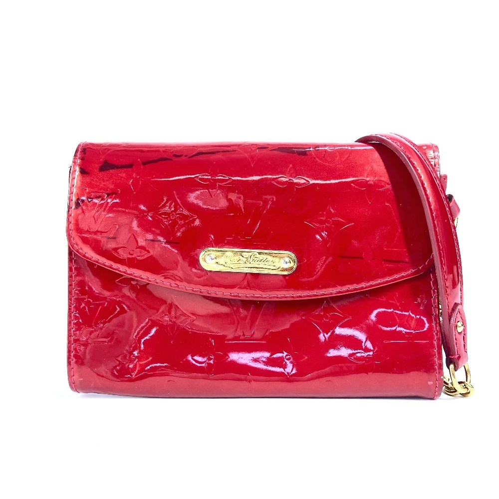 ショルダーバッグ M93614 ベルエール モノグラムヴェルニ ポシェット 斜め掛け カバン チェーンウォレット 長財布 モノグラムヴェルニ ポムダムール レッド