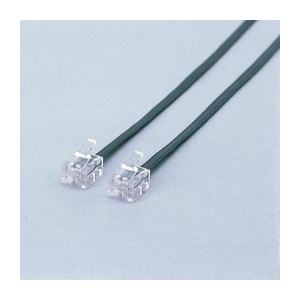 (まとめ)エレコム スリムモジュラーケーブル MJ-1BK(×20セット)
