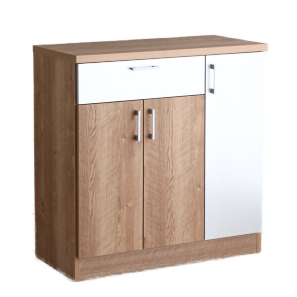 キッチンカウンター アーバンデザイン MODELLO 日本製 幅89cm ナチュラル/シルバー