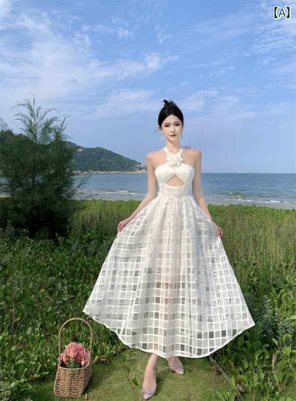 ワンピース 大人 レディース ビーチ スーパー フェアリー チュチュ スカート ホルターネック ドレス リゾートホリデー フェアリー ビーチ ロング スカート